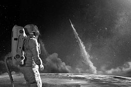 合成图 星空 月球 灰色