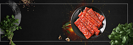 牛肉辣条小吃黑色简约banner