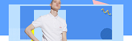 时尚简约风格男装T恤全屏海报banner
