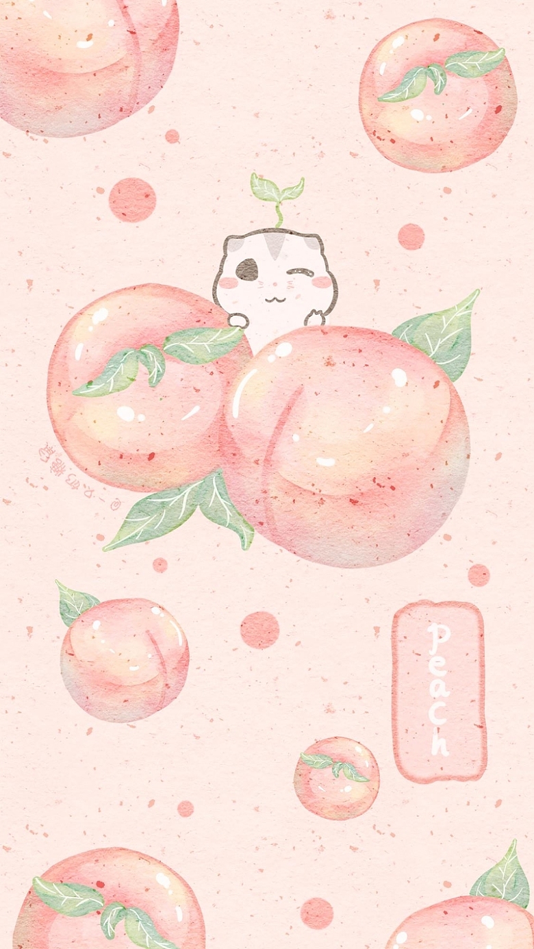 水果元素桃子
