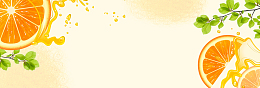 水果简约风格橙子banner