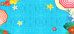 夏季零食促销活动海滩banner
