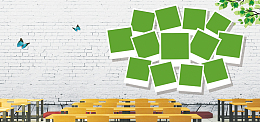 创意时尚毕业照片墙banner