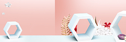 高档大气简约风彩妆展台banner