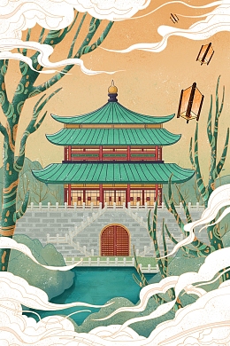 国潮建筑古建筑