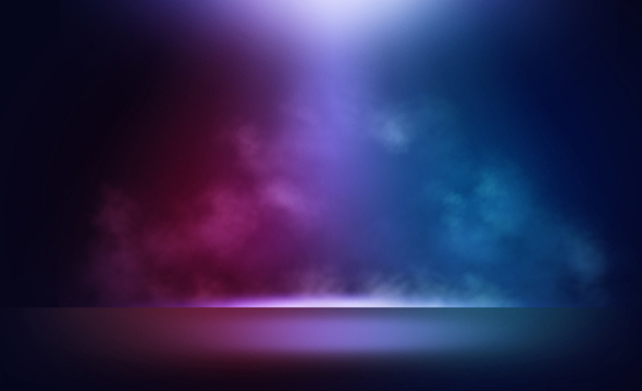 炫酷烟雾背景电商产品篮球运动鞋