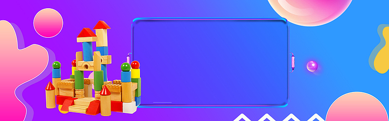 玩具狂欢节几何渐变banner