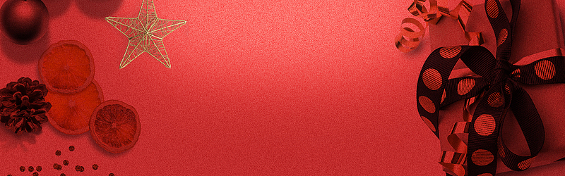 圣诞节红色梦幻时尚PSD分层banner