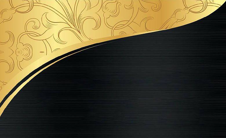 金色 花纹  背景 名片