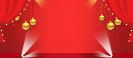 双12狂欢节灯光红色banner
