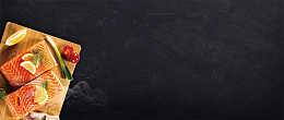精致三文鱼简约白色banner