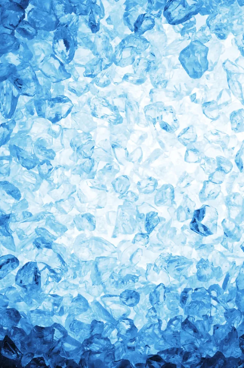夏季蓝色冰爽冰块背景