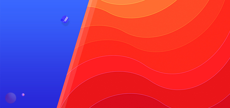 红色几何渐变撞色斜切背景banner