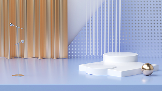 C4D，微场景，电商，舞台