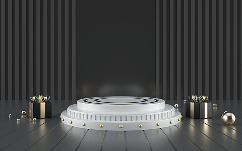 c4d,黑金,舞台,高端