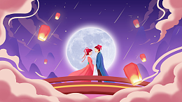 七夕情人节牛郎织女鹊桥相会