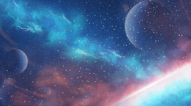 梦幻星空卡通h5背景(1280x1920)png手绘水彩风唯美星空夜晚海报(248