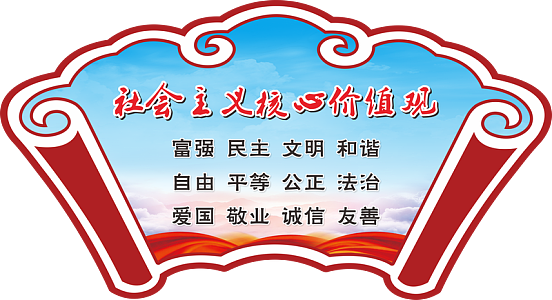 古典扇形展板