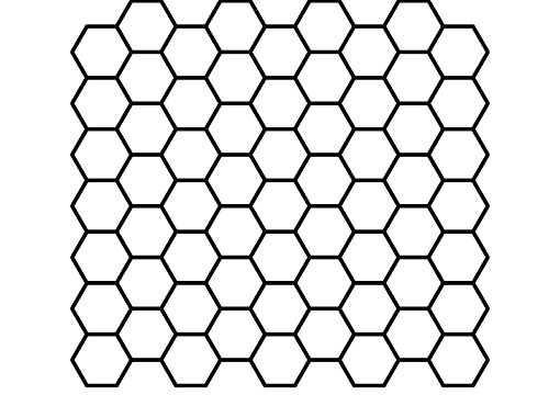 整齐的六边形排列