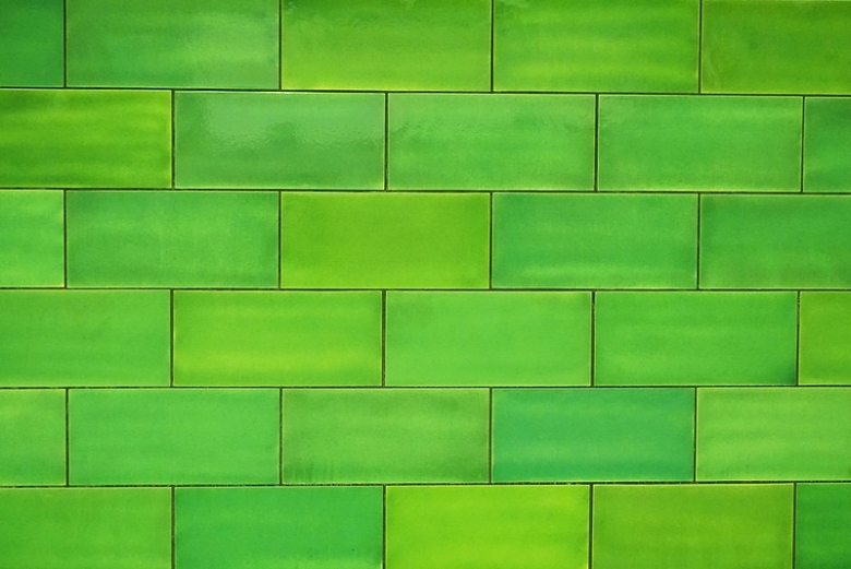 简约绿色石砖墙面纹理
