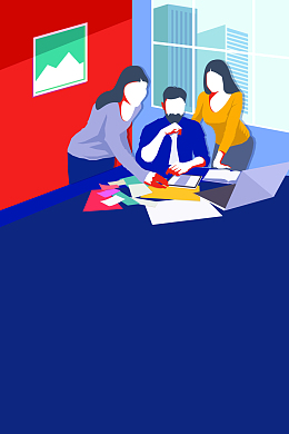 创意加入我们招聘插画海报