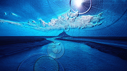 蓝色多瑙河和岛域