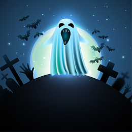 万圣节幽灵蝙蝠主题