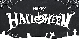 万圣节坟墓灰色背景主题