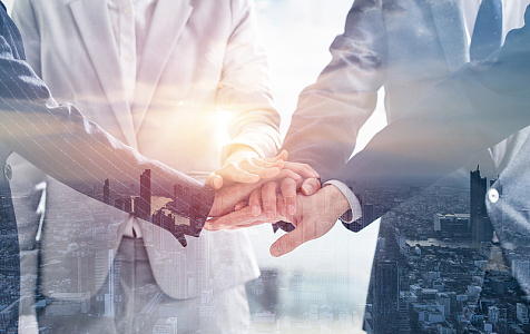 商务合作背景加油