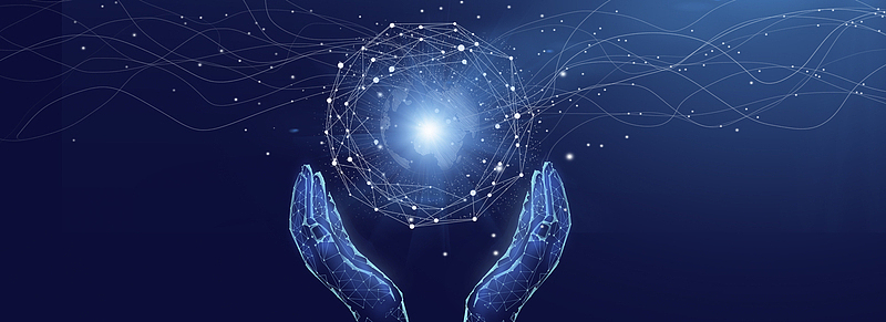 地球立体大气蓝色背景