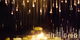 大气黑金房地产荣耀开盘背景模板