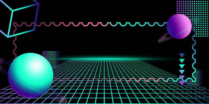 黑底镭射渐变banner抽象背景