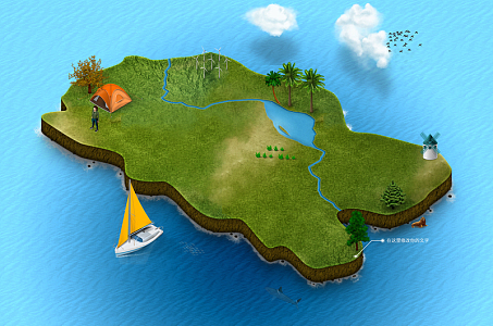 欢乐海岛旅游海报