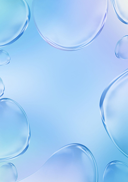 清新渐变春季夏季夏日清凉渐变水滴背景