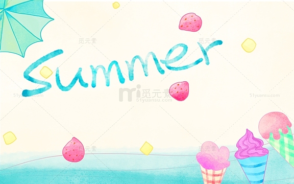 清新冰淇淋夏天小暑背景