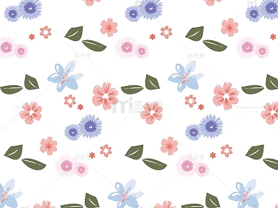 小清新春天碎花背景