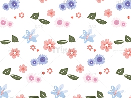 小清新春天碎花背景