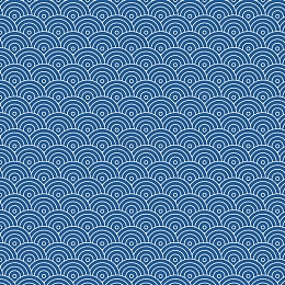 蓝色中国风国潮祥云波浪鱼鳞纹理背景