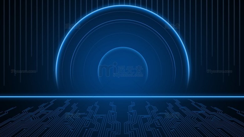 蓝色电商背景科技海报商务未来AI线条背景