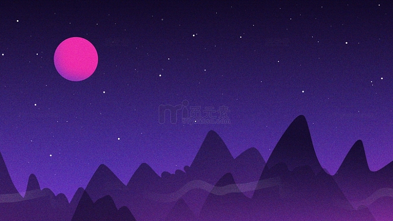 紫色诗意夜晚中国风武侠风古风背景淘宝背景