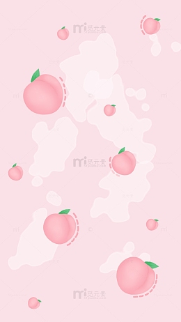粉色甜美可爱桃子蜜桃背景
