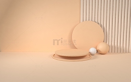 C4D,电商，展台，简约，温馨风，渲染