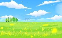 唯美乡村插画背景