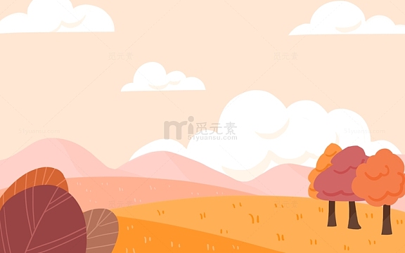 扁平立秋插画背景