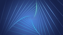 蓝色三角循环线条科技背景