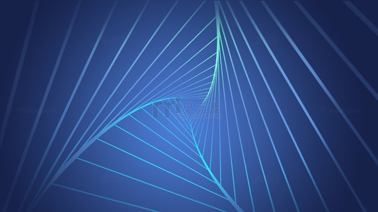 蓝色三角循环线条科技背景