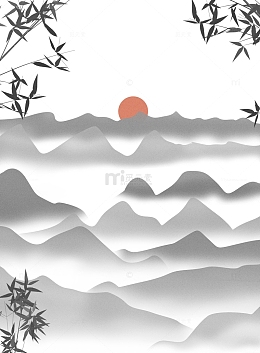 黑灰色中国传统水墨风格纹理质感背景