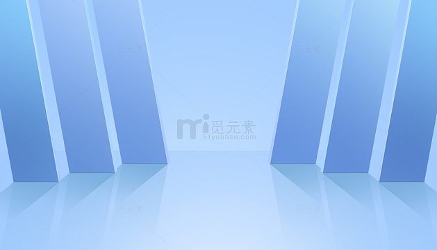 蓝色清爽场景空间PSD分层