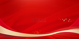 红色中国风喜庆飘带光效展板背景