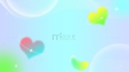 玻璃质感风渐变流体七夕背景